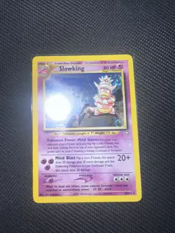 Pokemon TCG Slowking 14/111 Neo Genesis Holo Rare Unlimited DOUBLE 🌀🌀 SWIRL NM - Image 4