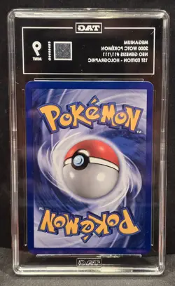 Pokemon Neo Genesis Meganium 11/111 Holo Rare First Edition TAG 9🌀🌀SWIRL🌀🌀 - Image 2