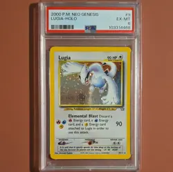 PSA 6 Lugia 9/111 Neo Genesis Unlimited Holo Rare English 2000 - Image 3