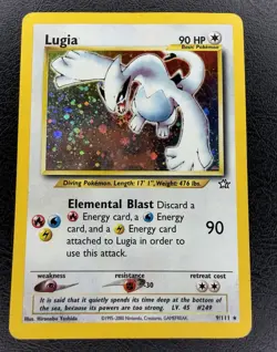 Pokemon Lugia 9/111 Holo Neo Genesis Unlimited WOTC Rare LP-/MP - Image 1