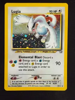 Lugia - 9/111 - Pokemon Neo Genesis Unlimited Holo Rare Card WOTC MP - Image 1