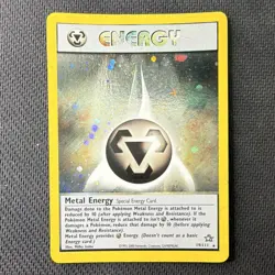 Nintendo Pokemon TCG Metal Energy 19/111 Neo Genesis Eng Rare Holo DAMAGED - Image 1