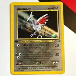 Pokemon TCG Neo Genesis Skarmory 13/111 Holo Rare 1st Edition English 2000 - Image 1