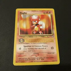 Pokemon Card Neo Genesis Magby 23/111 Rare Non Holo WOTC - Image 1