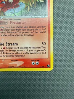 Blaziken Holo Rare 5/108 ex Power Keepers Pokemon Card - Image 4