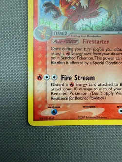 Blaziken Holo Rare 5/108 ex Power Keepers Pokemon Card - Image 5