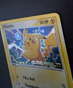 Pokemon Card Pikachu 60/106 Stamped Reverse Holo EX Emerald Rare Nintendo - Image 5