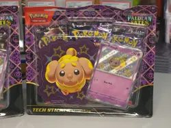 Pokemon TCG Paldean Fates Tech Sticker Collection Shiny Fidough LOT of 2 sealed - Image 3