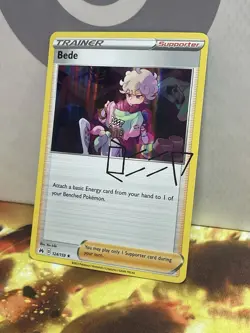 Pokemon TCG Bede 124/159 Crown Zenith Holo pack Fresh Mint - Image 2