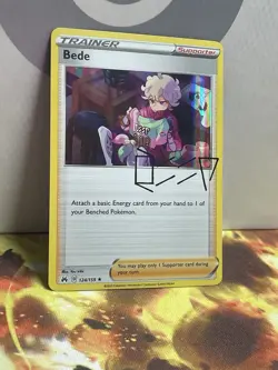 Pokemon TCG Bede 124/159 Crown Zenith Holo pack Fresh Mint - Image 3