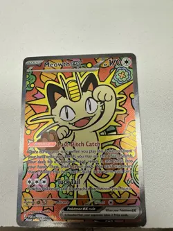 Meowth EX SIR Full Art Holo Rare Pokemon TCG Card 121/088 Perfect Order - Image 1