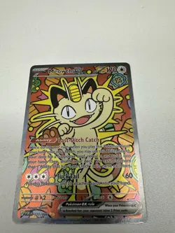 Meowth EX SIR Full Art Holo Rare Pokemon TCG Card 121/088 Perfect Order - Image 3