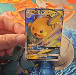 Pokemon Card Raichu GX SM213 Black Star Promo Full Art Rare Holo TCG - Image 3