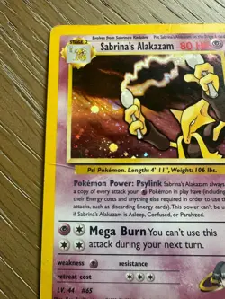 Pokemon TCG Sabrina’s Alakazam 16/132 Gym Challenge Holo Rare 2000 English 80 HP - Image 2
