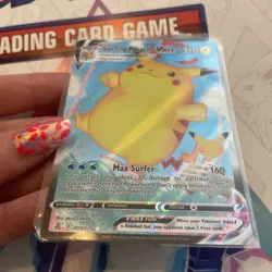 Pokemon Pikachu TCG Surfing VMAX Holo Card 009/025 Celebrations Full Art Rare - Image 3