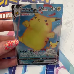 Pokemon Pikachu TCG Surfing VMAX Holo Card 009/025 Celebrations Full Art Rare - Image 4