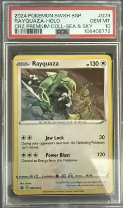 Rayquaza - Holo #SWSH029 - 2024 Pokemon SWSH Black Star Promo - GEM MINT PSA 10 - Image 1