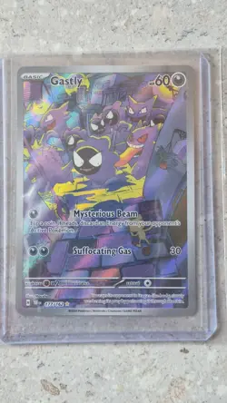 Pokemon TCG Gastly Card S&V Temporal Forces Illustration Rare Holo 177/162 - Image 1