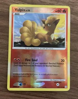 Pokemon TCG Vulpix 107/123 Mysterious Treasures Reverse Holo EN 60HP - Image 1