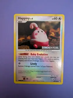 Happiny 52/123 Uncommon Mysterious Treasures Pokemon Reverse Holo LP - Image 1