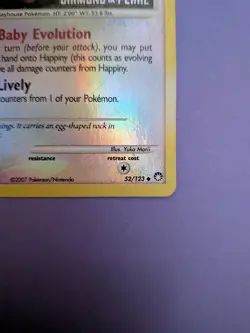 Happiny 52/123 Uncommon Mysterious Treasures Pokemon Reverse Holo LP - Image 4