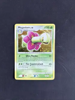 Pokemon TCG Meganium Mysterious Treasures 13/123 Cosmos Holo Rare 2007 - LP - Image 1