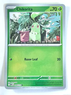 Chikorita 008/132 Reverse Holo Common Mega Evolution Pokemon TCG - Near Mint NM - Image 1