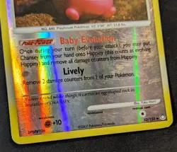 Pokemon TCG Happiny 52/123 Mysterious Treasures Reverse Holo English 2007 - Image 4