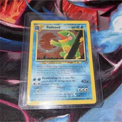 Pokemon Politoed Holo Rare 100 HP Neo Discovery 8/75 Stage 2 TCG Card - Image 1