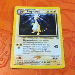 Nintendo Pokemon TCG Ampharos 1/111 Neo Destiny EN Holo Rare 2000 HP80 Stage 2 - Image 1