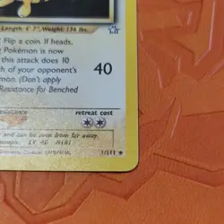 Nintendo Pokemon TCG Ampharos 1/111 Neo Destiny EN Holo Rare 2000 HP80 Stage 2 - Image 5