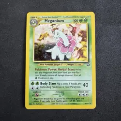 Pokemon Meganium 10/111 Neo Genesis Unlimited Holo Rare Card 2000 English 100 HP - Image 1