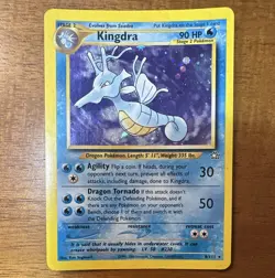 Pokemon TCG Kingdra 8/111 Neo Genesis Holo Rare - Image 1