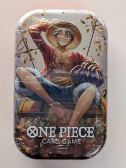 One Piece CCG Tin Pack Set Vol.2 Luffy Sealed OP-13 2 Booster Packs + Promo Card - Image 1