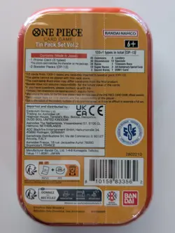 One Piece CCG Tin Pack Set Vol.2 Luffy Sealed OP-13 2 Booster Packs + Promo Card - Image 2