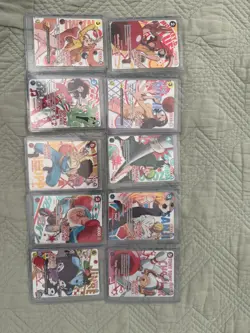 NM English Round 1 One Piece TCG Promos - 10 Straw Hat Cards (Full Set) Luffy - Image 1
