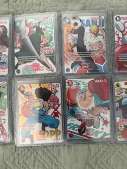 NM English Round 1 One Piece TCG Promos - 10 Straw Hat Cards (Full Set) Luffy - Image 3