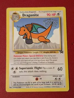 Pokemon TCG - Dragonite - WOTC Promo 5 First Movie Stamp - Black Star Promo MP+ - Image 1