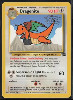 Pokemon Dragonite Black Star Movie Promo - #05/53 WOTC LP - Image 1