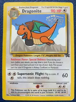 Dragonite 5 Black Star Promo 1999 First Movie Vintage WOTC Pokemon - HP / DMG - Image 1