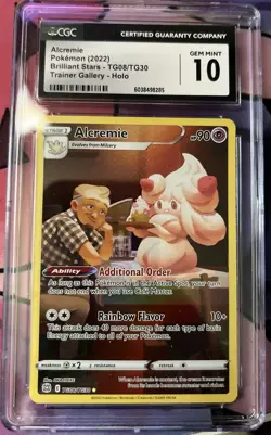 2022 Pokemon Brilliant Stars Alcremie Trainer Gallery Holo #TG08/TG30 CGC 10 - Image 1
