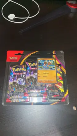 Pokemon TCG Mega Evolution Pitch Black Sealed 3-Pack Blister Binacle Promo - Image 2