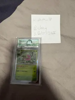 Pokemon TCG Meganium Card Mega Evolution Staff Stamped Promo 001 ACE 10 GEM MINT - Image 1