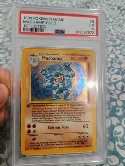 Pokemon Base Set 1st Edition Rare Holo 8/102 PSA 5 Graded 1999 - Image 1