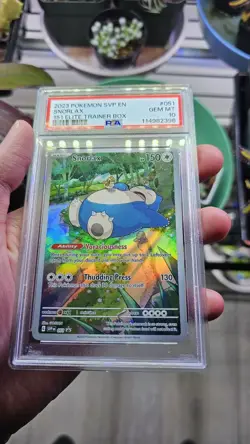 2023 POKEMON SVP EN-SV BLACK STAR PROMO 151 ELITE TRAINER BOX SNORLAX PSA 10 - Image 2