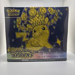 *HAS TEAR* Pokemon Center Exclusive Elite Trainer Box Surging Sparks ETB - Image 1