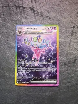 Pokemon TCG Espeon EX Prismatic Evolutions Holo Card 155/131 Near Mint Condition - Image 1