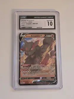 2022 Pokemon Silver Tempest SWSH Hisuian Arcanine V #090 CGC 10 GEM MINT - Image 1