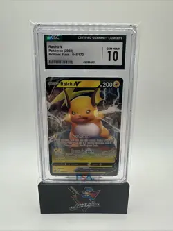 Pokemon 2022 Raichu V 045/172 Brilliant Stars CGC 10 - Image 1