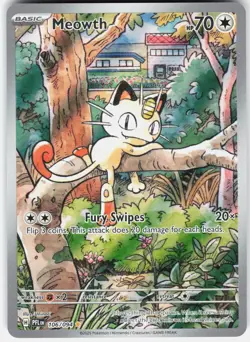 Pokemon Meowth 106/094 Illustration Rare Phantasmal Flames Pokemon Holo NM - Image 1
